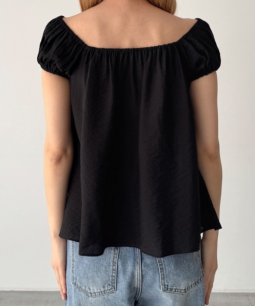 CANAL JEAN(キャナルジーン)の「El mar 2WAYオフショルパフブラウス(シャツ/ブラウス・レディース・ホワイト/ブラック・ONE SIZE)」の17枚目の写真