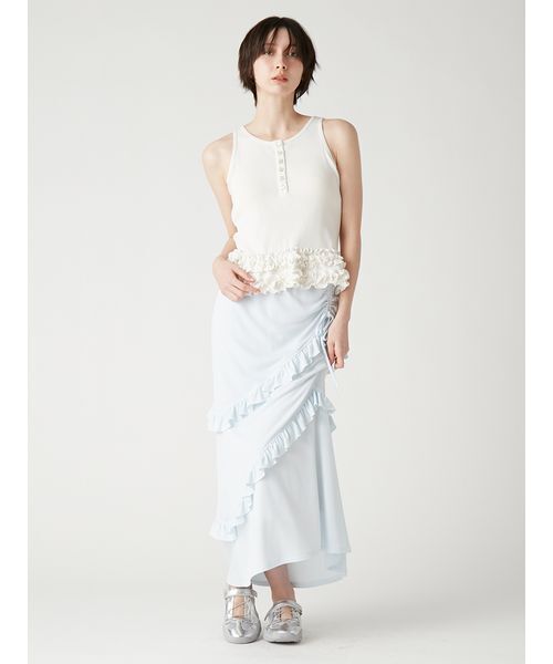 FURFUR（ファーファー）の「PlaX(TM)アメスリカップインタンク（タンクトップ・レディース・ネイビー/ホワイト/ブラウン/ライム・F）」の2枚目の写真