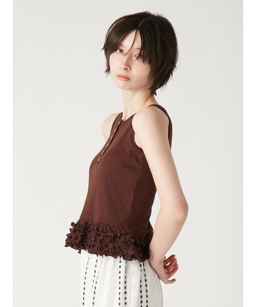 FURFUR（ファーファー）の「PlaX(TM)アメスリカップインタンク（タンクトップ・レディース・ネイビー/ホワイト/ブラウン/ライム・F）」の11枚目の写真