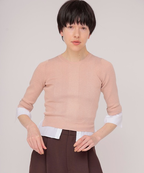 DRESSLAVE(ドレスレイブ)の「twinkle layered pullover(トゥインクルレイヤードプルオーバー)(ニット/セーター・レディース・ブルー/シルバー/ピンク・38)」の2枚目の写真