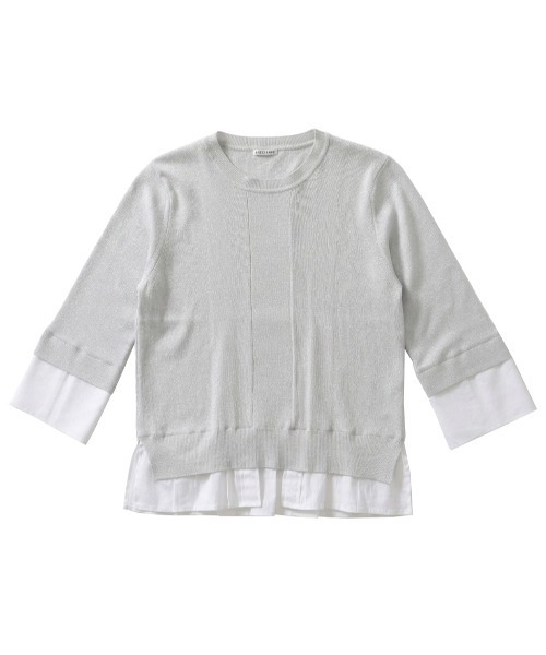 DRESSLAVE(ドレスレイブ)の「twinkle layered pullover(トゥインクルレイヤードプルオーバー)(ニット/セーター・レディース・ブルー/シルバー/ピンク・38)」の3枚目の写真