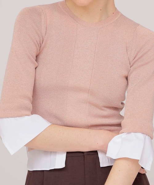 DRESSLAVE(ドレスレイブ)の「twinkle layered pullover(トゥインクルレイヤードプルオーバー)(ニット/セーター・レディース・ブルー/シルバー/ピンク・38)」の15枚目の写真