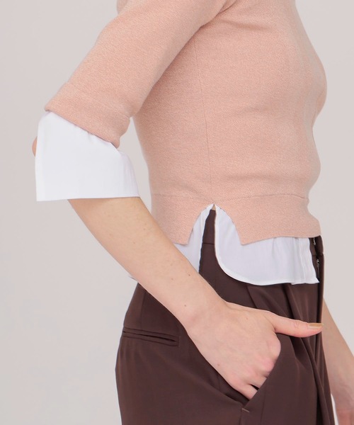 DRESSLAVE(ドレスレイブ)の「twinkle layered pullover(トゥインクルレイヤードプルオーバー)(ニット/セーター・レディース・ブルー/シルバー/ピンク・38)」の16枚目の写真