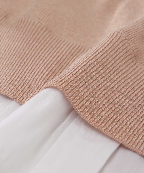 DRESSLAVE(ドレスレイブ)の「twinkle layered pullover(トゥインクルレイヤードプルオーバー)(ニット/セーター・レディース・ブルー/シルバー/ピンク・38)」の5枚目の写真