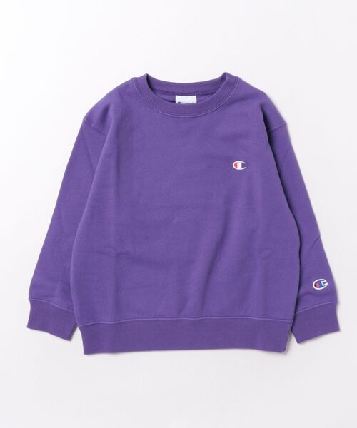 Champion(チャンピオン)の「Champion/チャンピオン CREW NECK SWEATSHIRT(スウェット・キッズ・ネイビー/ブラック/パープル/グレー/ライム/オートミール・150cm/140cm/160cm/130cm/120cm)」の6枚目の写真