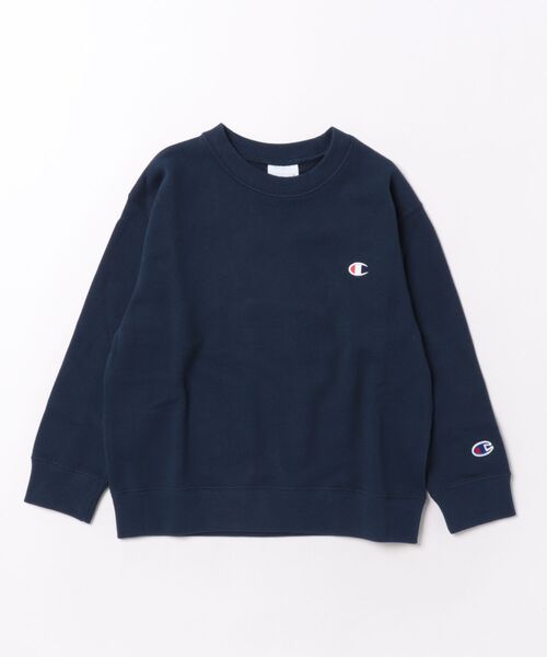 Champion(チャンピオン)の「Champion/チャンピオン CREW NECK SWEATSHIRT(スウェット・キッズ・ネイビー/ブラック/パープル/グレー/ライム/オートミール・150cm/140cm/160cm/130cm/120cm)」の5枚目の写真