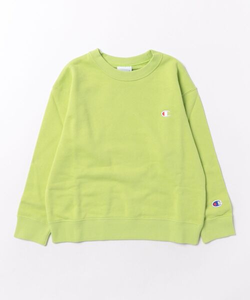 Champion(チャンピオン)の「Champion/チャンピオン CREW NECK SWEATSHIRT(スウェット・キッズ・ネイビー/ブラック/パープル/グレー/ライム/オートミール・150cm/140cm/160cm/130cm/120cm)」の4枚目の写真