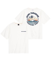 クールコットンオーバーサイズサーフィンベニスビーチ半袖Tシャツ
