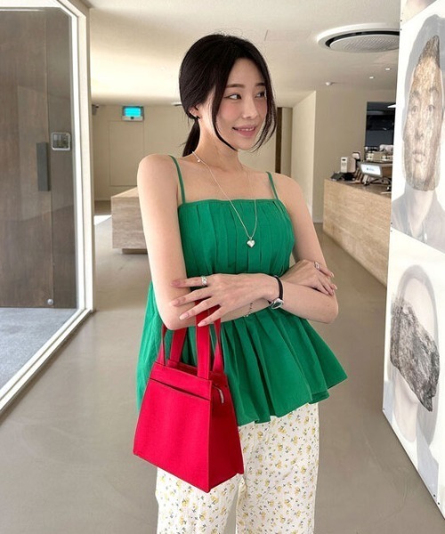 FAVORITO（ファヴォリート）の「キャミソール（キャミソール・レディース・グリーン/ローズ/ベージュ・F）」の20枚目の写真