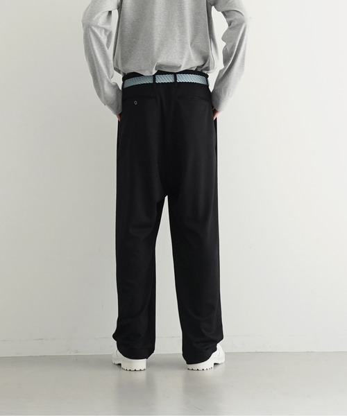 saby Two tuck trouser - recycled fiber jersey fab -（スラックス