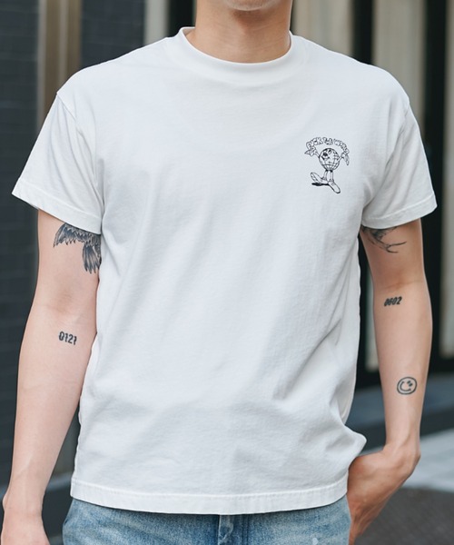 CONZ（コンズ）の「Hand Paint S/S T-SH  HANS（Tシャツ/カットソー・メンズ・ブルー/ホワイト・2/3）」の2枚目の写真