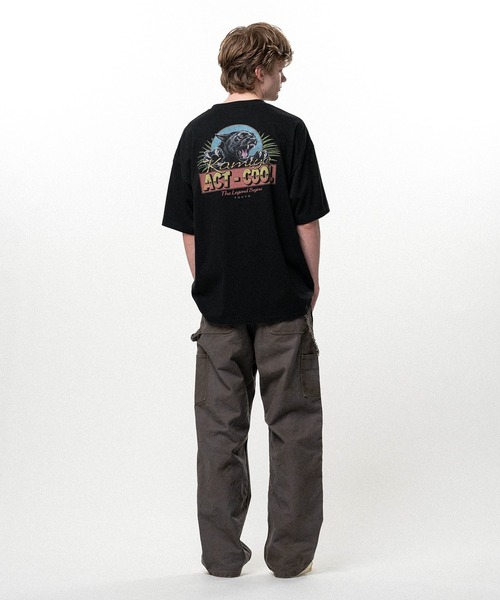 KAMIYA(カミヤ)の「"ACT-COOL Panther" T-shirt(Tシャツ/カットソー・メンズ・ホワイト/ブラック・S/M/L)」の5枚目の写真