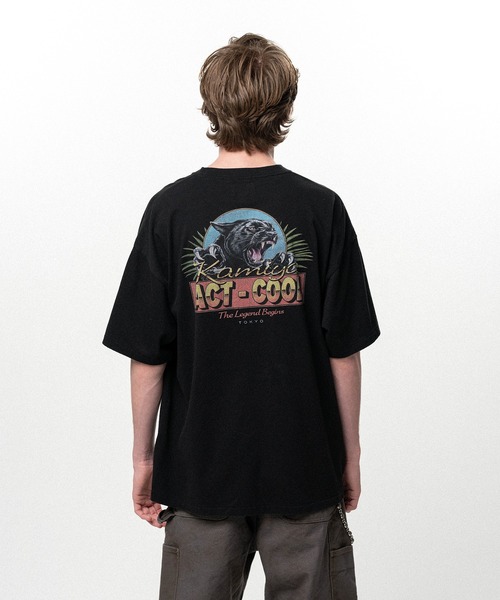 KAMIYA(カミヤ)の「"ACT-COOL Panther" T-shirt(Tシャツ/カットソー・メンズ・ホワイト/ブラック・S/M/L)」の9枚目の写真