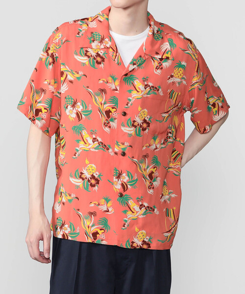 SUN SURF(サンサーフ)の「SUN SURF | 半袖ハワイアンシャツ "ISLAND TRIP" MEN(シャツ/ブラウス・メンズ・ネイビー/レッド・XL/L)」の1枚目の写真