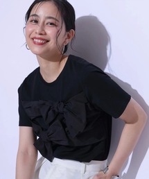 リボンペプラムドッキングカットソー（Tシャツ/カットソー）｜Arpege