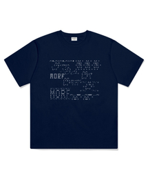 アスキーキャット オーバーサイズ 半袖Tシャツ ネイビー