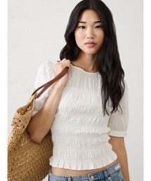 BANANA REPUBLIC FACTORY STORE　　スモッキングクロップドトップス