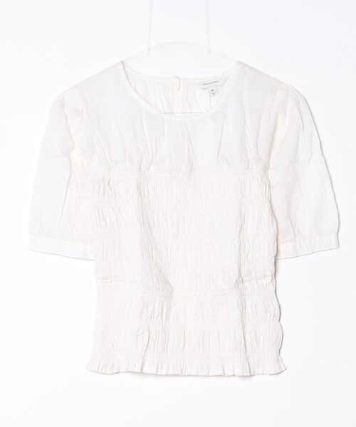 BANANA REPUBLIC FACTORY STORE（バナナリパブリック ファクトリーストア）の「BANANA REPUBLIC FACTORY STORE　　スモッキングクロップドトップス（シャツ/ブラウス・レディース・その他1/ホワイト/その他・M/XS/L/S）」の8枚目の写真