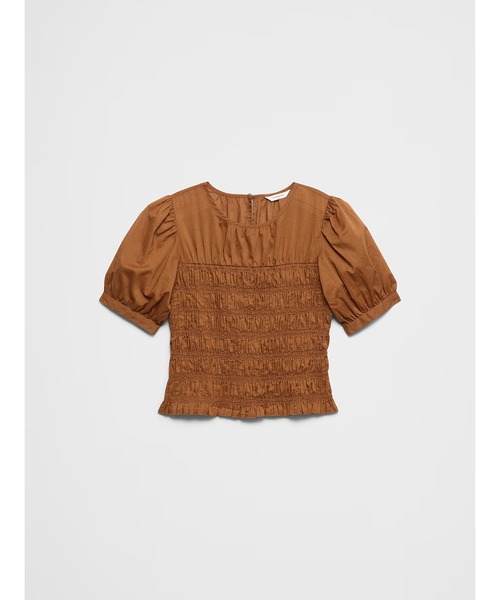 BANANA REPUBLIC FACTORY STORE（バナナリパブリック ファクトリーストア）の「BANANA REPUBLIC FACTORY STORE　　スモッキングクロップドトップス（シャツ/ブラウス・レディース・その他1/ホワイト/その他・M/XS/L/S）」の7枚目の写真