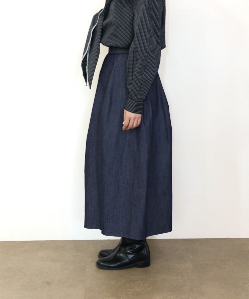 Marilyn Moon(マリリンムーン)の「denim barrel skirt(デニムスカート・レディース・インディゴブルー・FREE)」の7枚目の写真