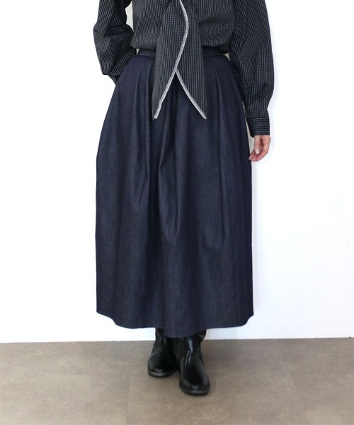 Marilyn Moon(マリリンムーン)の「denim barrel skirt(デニムスカート・レディース・インディゴブルー・FREE)」の6枚目の写真