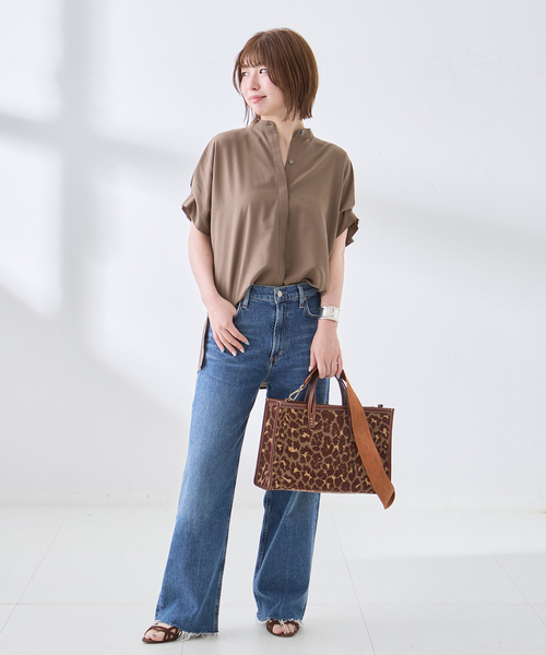 journal standard L'essage(ジャーナルスタンダードレサージュ)の「IPEKERフラワー/無地タックスリーブシャツ(シャツ/ブラウス・レディース・ブラック系その他/アイボリー/ウッド・FREE)」の8枚目の写真