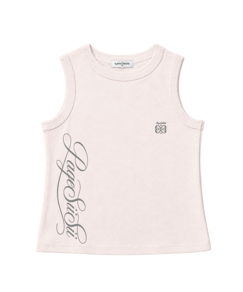 PAGESIISII(ページシシ)の「page siisii レタリングプリントベーシックスリーブレスライトピンク(Tシャツ/カットソー・レディース・その他・MEDIUM)」の1枚目の写真