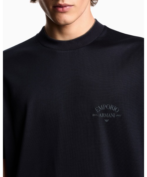 EMPORIO ARMANI（エンポリオアルマーニ）の「【エンポリオ アルマーニ】ASV Tシャツ リヨセル混紡ジャージー コントラストディテール（Tシャツ/カットソー・メンズ・ネイビー・LARGE/MEDIUM/X-LARGE/XX-LARGE）」の3枚目の写真