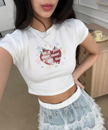 スタロベリー クロップTシャツ ホワイト