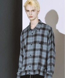 【NO ID.】Ombre Check Western BIG Shirt / オンブレー チェック ウエスタン ビッグ シャツ