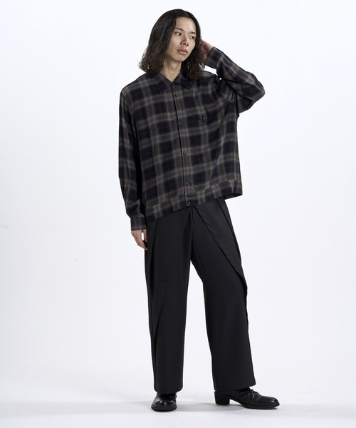 NO ID.(ノーアイディ)の「【NO ID.】Ombre Check Western BIG Shirt / オンブレー チェック ウエスタン ビッグ シャツ(シャツ/ブラウス・メンズ・イエロー/ブルーグレー/ブラック・ONE SIZE)」の11枚目の写真