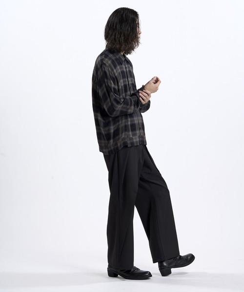 NO ID.(ノーアイディ)の「【NO ID.】Ombre Check Western BIG Shirt / オンブレー チェック ウエスタン ビッグ シャツ(シャツ/ブラウス・メンズ・イエロー/ブルーグレー/ブラック・ONE SIZE)」の14枚目の写真