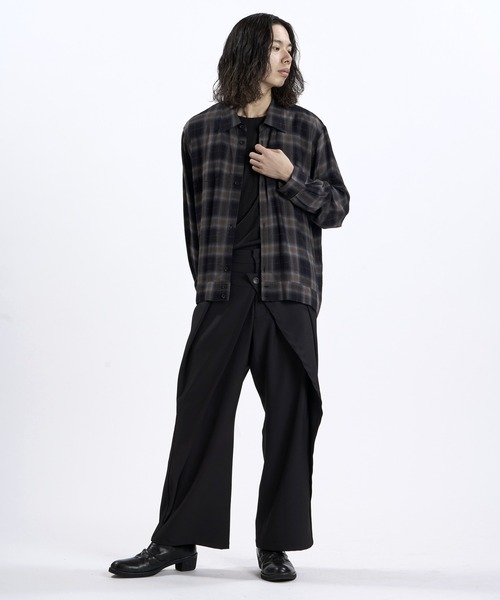 NO ID.(ノーアイディ)の「【NO ID.】Ombre Check Western BIG Shirt / オンブレー チェック ウエスタン ビッグ シャツ(シャツ/ブラウス・メンズ・イエロー/ブルーグレー/ブラック・ONE SIZE)」の17枚目の写真