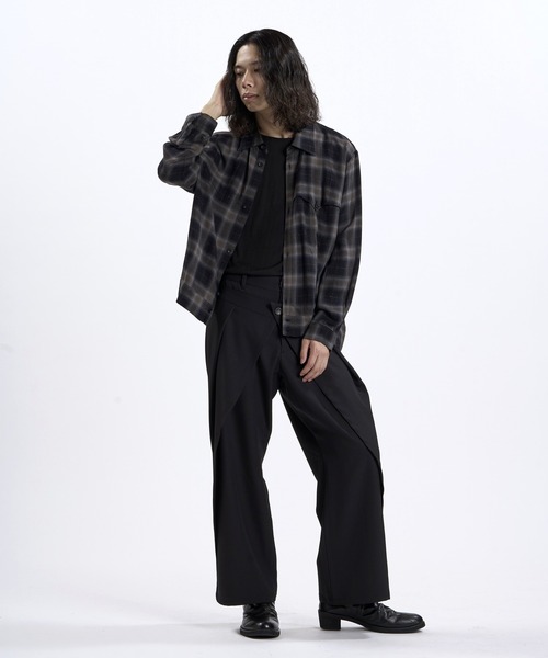 NO ID.(ノーアイディ)の「【NO ID.】Ombre Check Western BIG Shirt / オンブレー チェック ウエスタン ビッグ シャツ(シャツ/ブラウス・メンズ・イエロー/ブルーグレー/ブラック・ONE SIZE)」の19枚目の写真