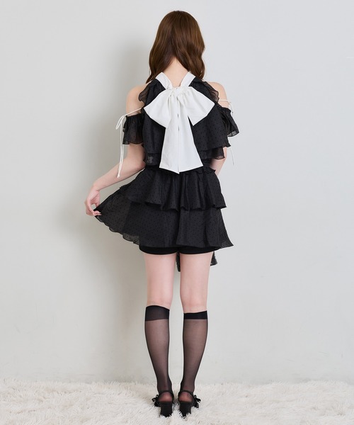 one after another NICE CLAUP(ワンアフターアナザーナイスクラップ)の「前後2wayリボンアメスリブラウス(ワンピース・レディース・ピンク/ベージュ系その他/ブラック・FREE)」の22枚目の写真