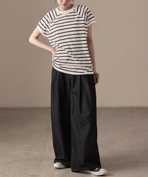 クルーネックフレンチスリーブTシャツ