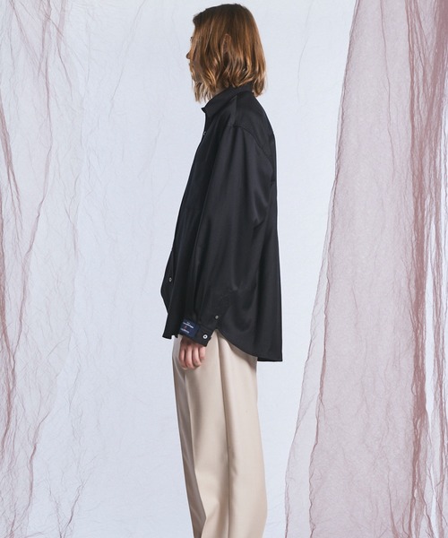 MAISON SPECIAL(メゾンスペシャル)の「《UNISEX》【Ermenegildo Zegna Fabric】Prime-Over Regular Collar Shirt/【エルメネジルド・ゼニア ファブリック】プライムオーバーレギュラーカラーシャツ【MAISON SPECIAL/メゾンスペシャル】■セットアップ対応■(シャツ/ブラウス・メンズ・ブラック・1/2/0)」の6枚目の写真
