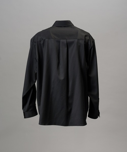 MAISON SPECIAL(メゾンスペシャル)の「《UNISEX》【Ermenegildo Zegna Fabric】Prime-Over Regular Collar Shirt/【エルメネジルド・ゼニア ファブリック】プライムオーバーレギュラーカラーシャツ【MAISON SPECIAL/メゾンスペシャル】■セットアップ対応■(シャツ/ブラウス・メンズ・ブラック・1/2/0)」の11枚目の写真