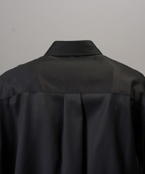 MAISON SPECIAL(メゾンスペシャル)の「《UNISEX》【Ermenegildo Zegna Fabric】Prime-Over Regular Collar Shirt/【エルメネジルド・ゼニア ファブリック】プライムオーバーレギュラーカラーシャツ【MAISON SPECIAL/メゾンスペシャル】■セットアップ対応■(シャツ/ブラウス・メンズ・ブラック・1/2/0)」の15枚目の写真