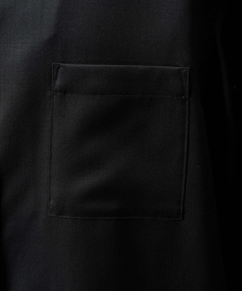 MAISON SPECIAL(メゾンスペシャル)の「《UNISEX》【Ermenegildo Zegna Fabric】Prime-Over Regular Collar Shirt/【エルメネジルド・ゼニア ファブリック】プライムオーバーレギュラーカラーシャツ【MAISON SPECIAL/メゾンスペシャル】■セットアップ対応■(シャツ/ブラウス・メンズ・ブラック・1/2/0)」の13枚目の写真