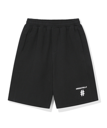 BEENTRILL（ビントリル）の「スタンダードハッシュタグワイドスウェットショーツ（ブラック）（その他パンツ）」