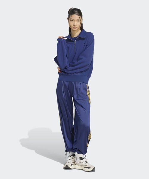 adidas（アディダス）の「ラックスフロー ピーチ スペーサー ルーズフィット ハーフジップ プルオーバー / アディダス adidas（スウェット・レディース・ブルー・X-LARGE/SMALL/MEDIUM/LARGE/XX-LARGE）」の5枚目の写真