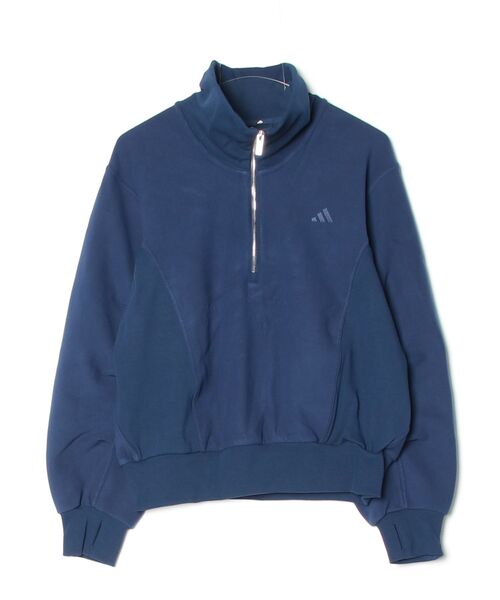 adidas（アディダス）の「ラックスフロー ピーチ スペーサー ルーズフィット ハーフジップ プルオーバー / アディダス adidas（スウェット・レディース・ブルー・X-LARGE/SMALL/MEDIUM/LARGE/XX-LARGE）」の7枚目の写真