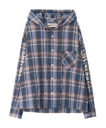 NIGHTWORKDEPT（ナイトワークデプト）の「Vintage Hooded Check Shirt_Blue（シャツ/ブラウス）」