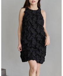 FLOWER GATHER MINI DRESS(フラワーギャザーミニドレス)