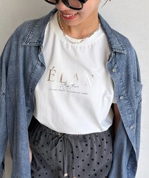 Chez toi（シェトワ）の「箔プリントロゴT（Tシャツ/カットソー・レディース）」