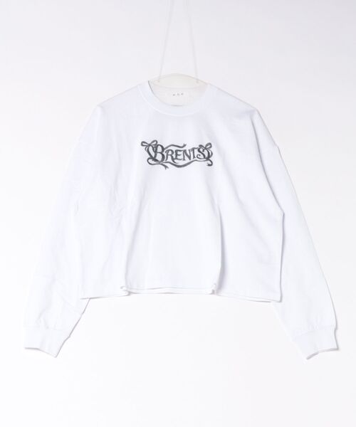 H.A.K(ハク)の「H.A.K×BRENTS ロゴリボンロンT(Tシャツ/カットソー・レディース・ブラック/ネイビー/ホワイト・FREE)」の1枚目の写真