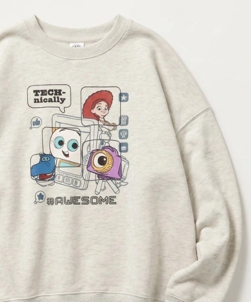 Disney(ディズニー)の「2026AW Disney/ディズニー Pixar/ピクサー トイ・ストーリー オーバーサイズ 裏毛 プリントスウェット トレーナー(スウェット・レディース・ワイン/アッシュグレー/グレー・M/L)」の1枚目の写真