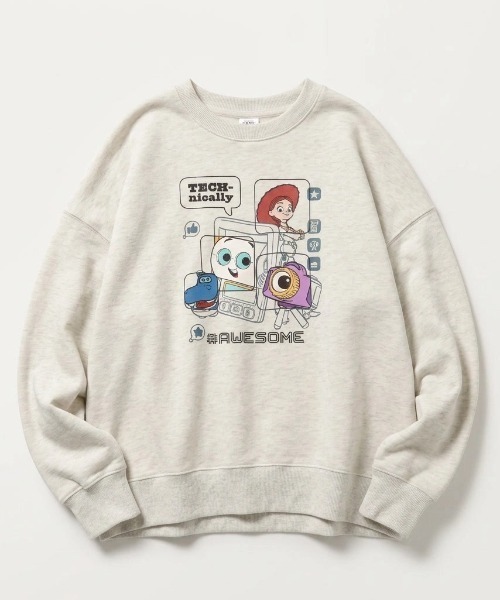 Disney(ディズニー)の「2026AW Disney/ディズニー Pixar/ピクサー トイ・ストーリー オーバーサイズ 裏毛 プリントスウェット トレーナー(スウェット・レディース・ワイン/アッシュグレー/グレー・M/L)」の4枚目の写真