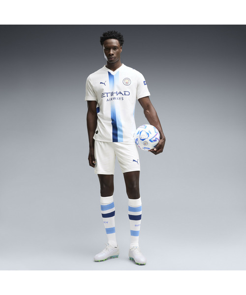 PUMA（プーマ）の「PUMA プーマ メンズ 2026-27 マンチェスターシティ FC サード オーセンティッ（Tシャツ/カットソー・メンズ・ホワイト系その他・LARGE/MEDIUM/X-LARGE/SMALL）」の3枚目の写真